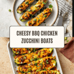 Cheesy BBQ Chicken Stuffed Zucchini Boats Recipe