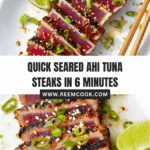 Six-Minute Seared Ahi Tuna Steaks Recipe