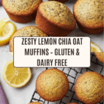 Lemon Chia Oat Muffins (gluten-free, dairy-free, flourless) Recipe