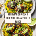 Peruvian Chicken and Rice with Green Sauce Recipe