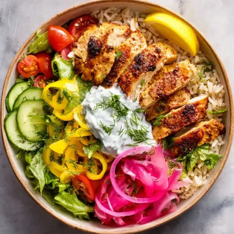 Easy Shawarma Chicken Bowls with Lemon Sauce Recipe
