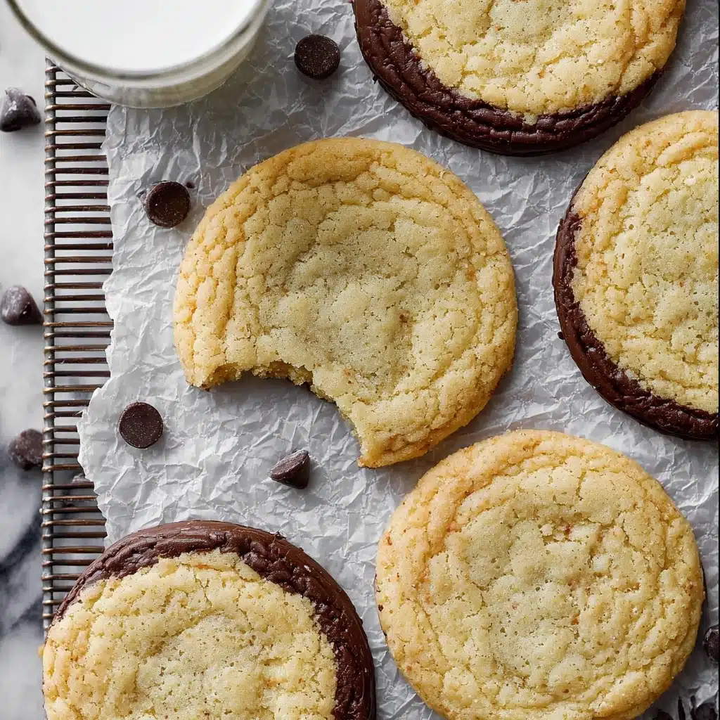 Chocolate Dipped Chipless Cookies Recipe - Recipe Image