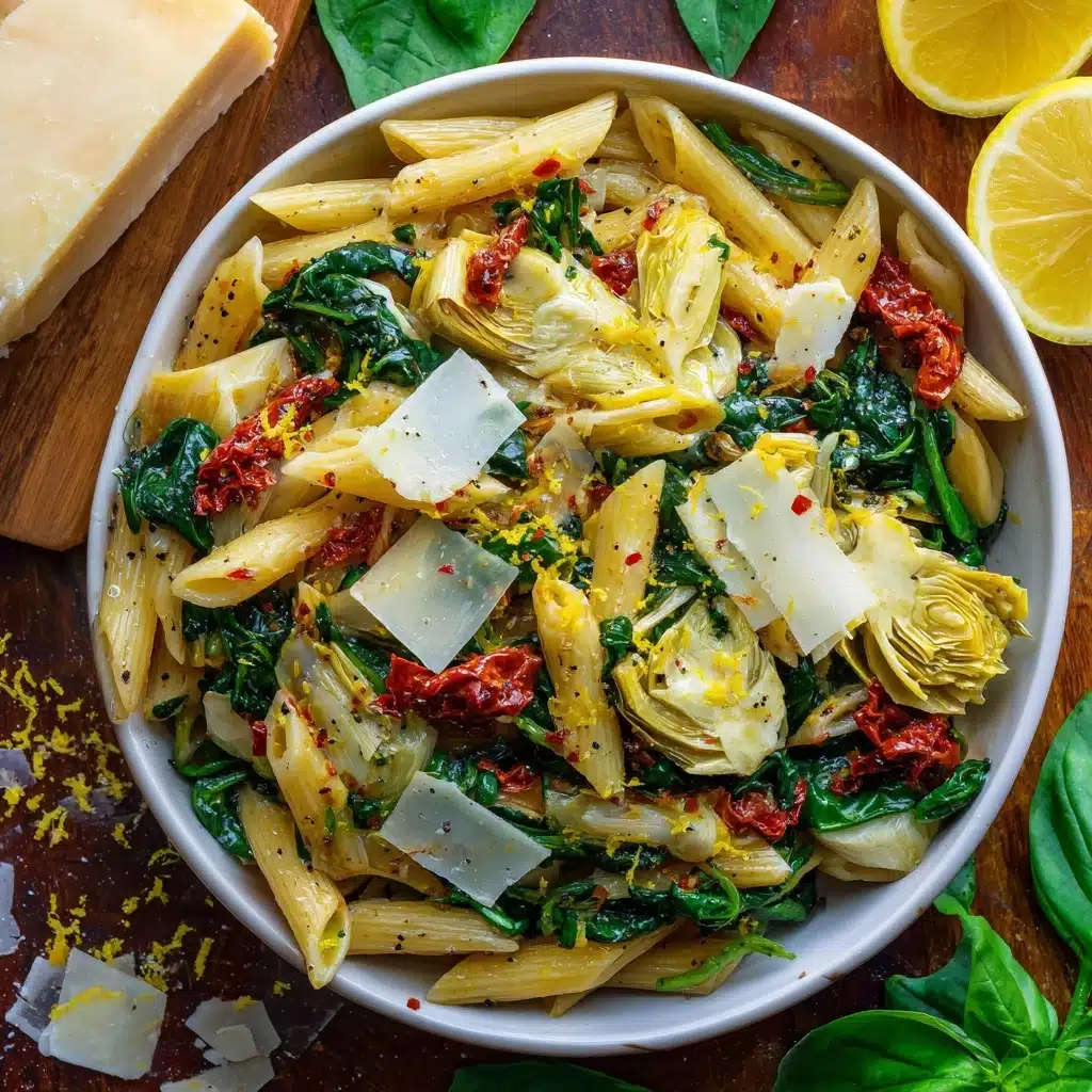 Spinach and Artichoke Penne Pasta Salad Recipe