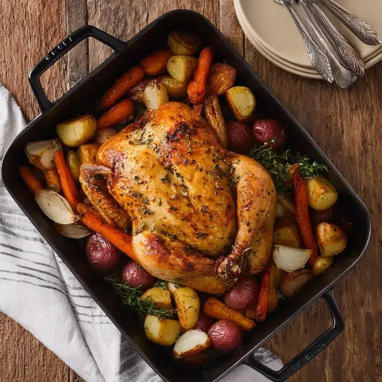 Roasted Chicken with Root Vegetables Recipe