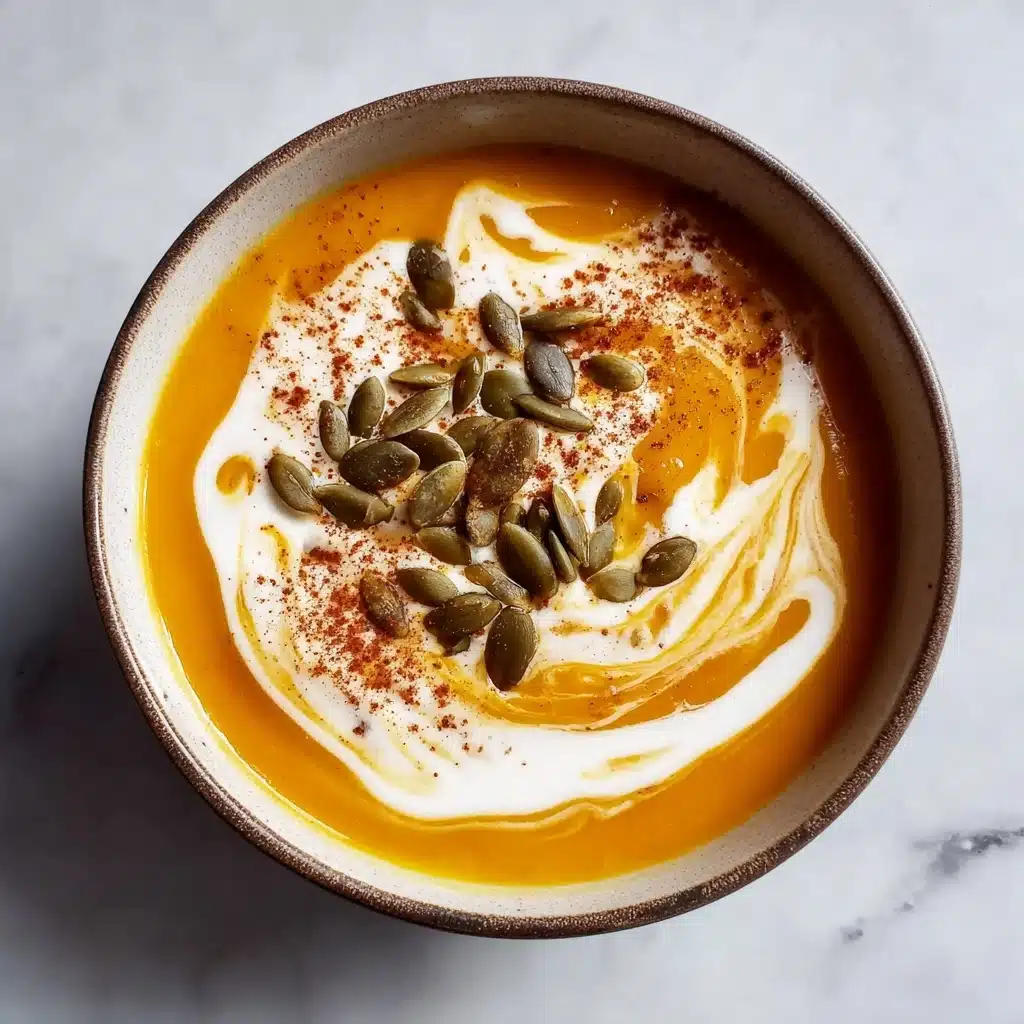 Roasted Butternut Squash Soup with Cinnamon Cream Recipe - Recipe Image