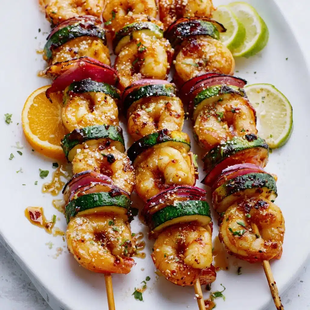Grilled Shrimp, Scallop and Vegetable Skewers Recipe - Recipe Image