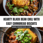 Black Bean Chili with Cornbread Biscuits Recipe