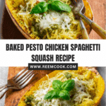 Baked Pesto Chicken Spaghetti Squash Recipe