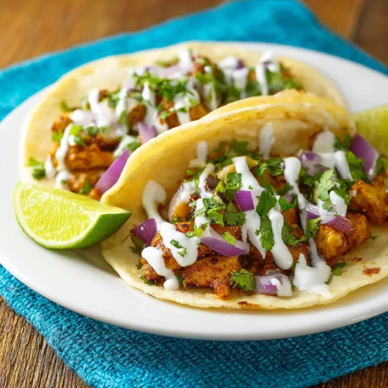 Garlic Butter Honey BBQ Chicken Tacos Recipe