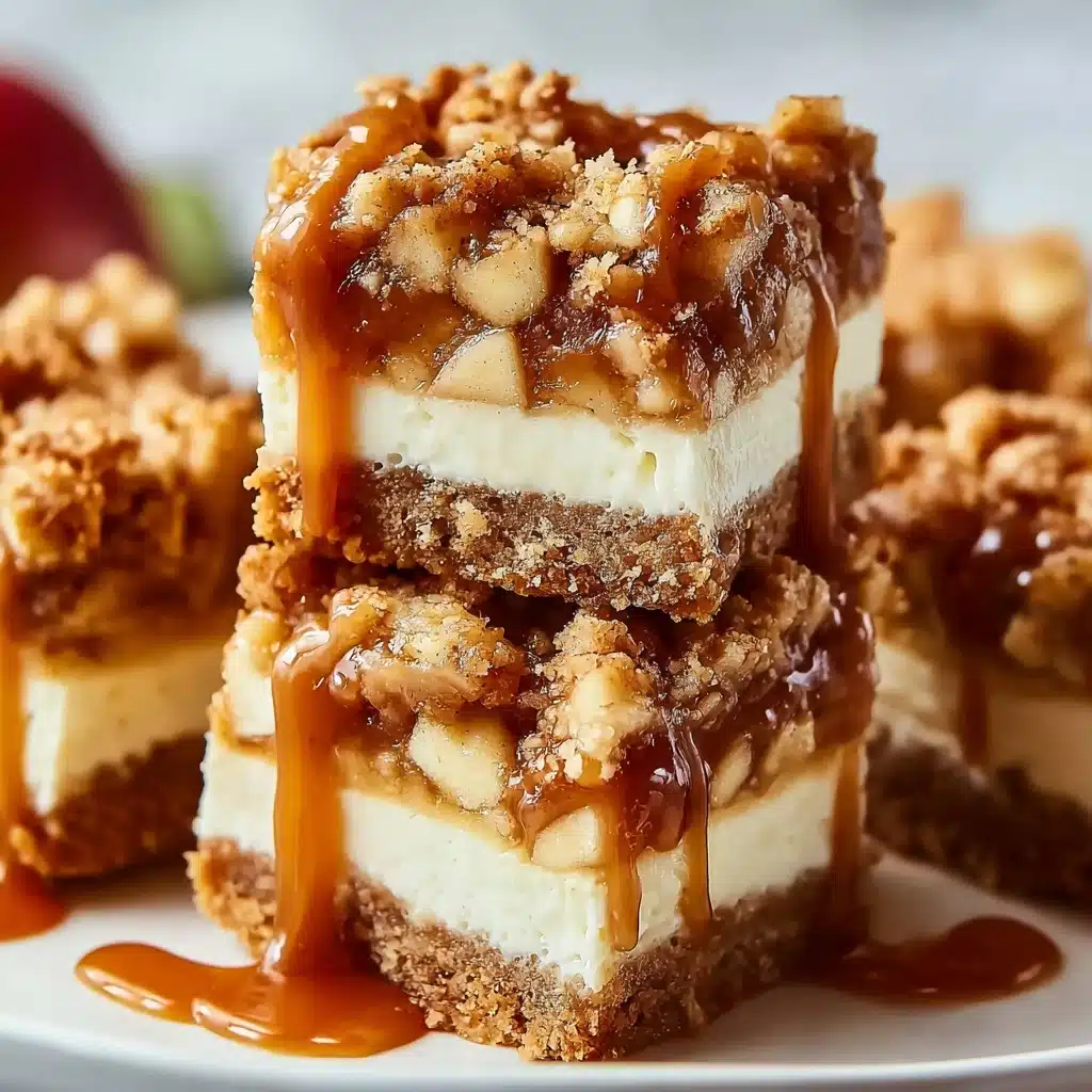 Caramel Apple Cheesecake Bars Recipe - Recipe Image