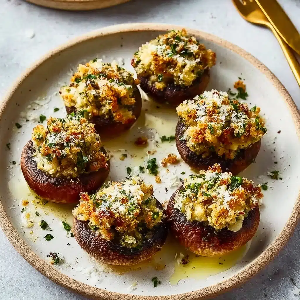Stuffed Mushrooms With Cheese & Herbs Recipe