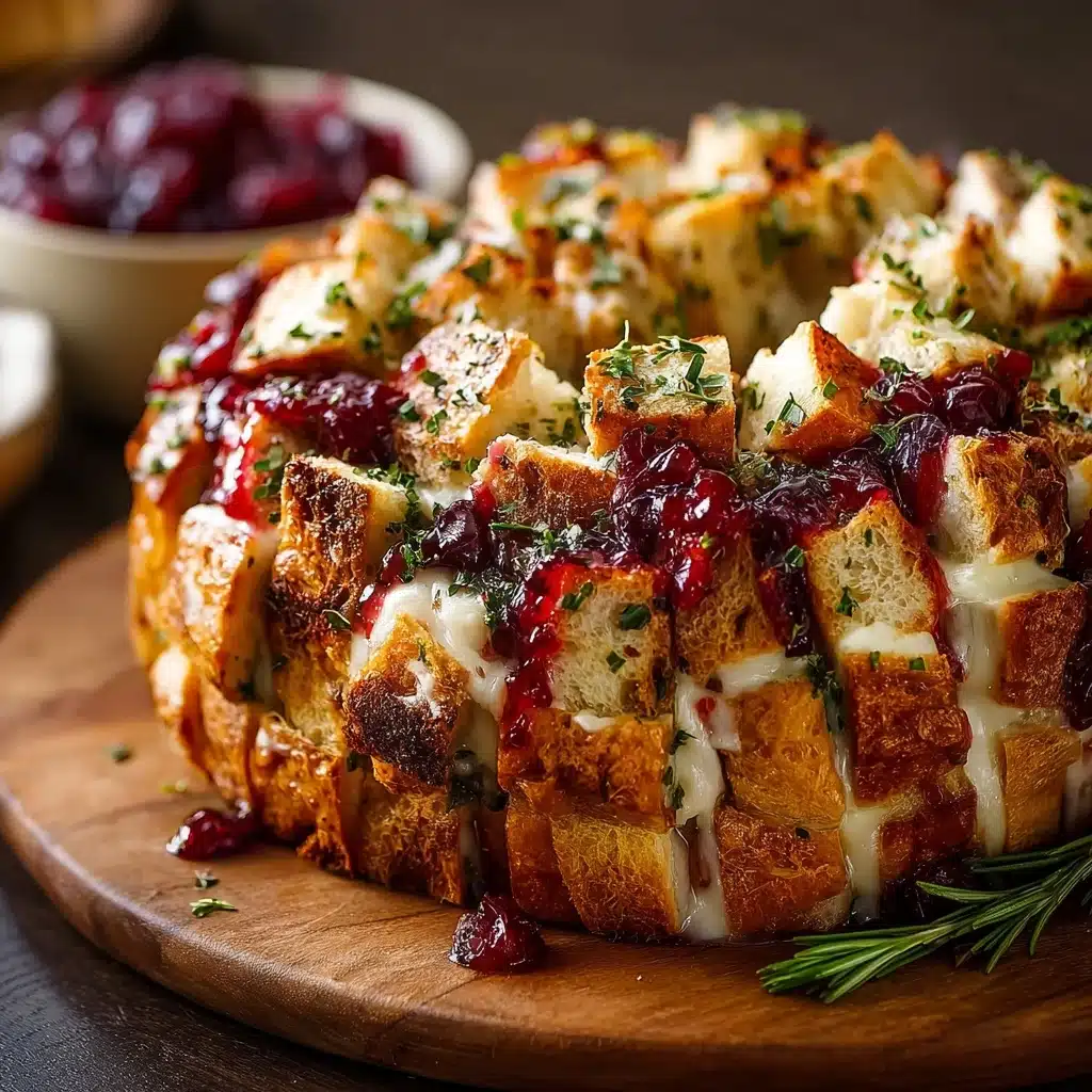 Pull-Apart Sourdough Brie and Cranberry Bread Recipe - Recipe Image