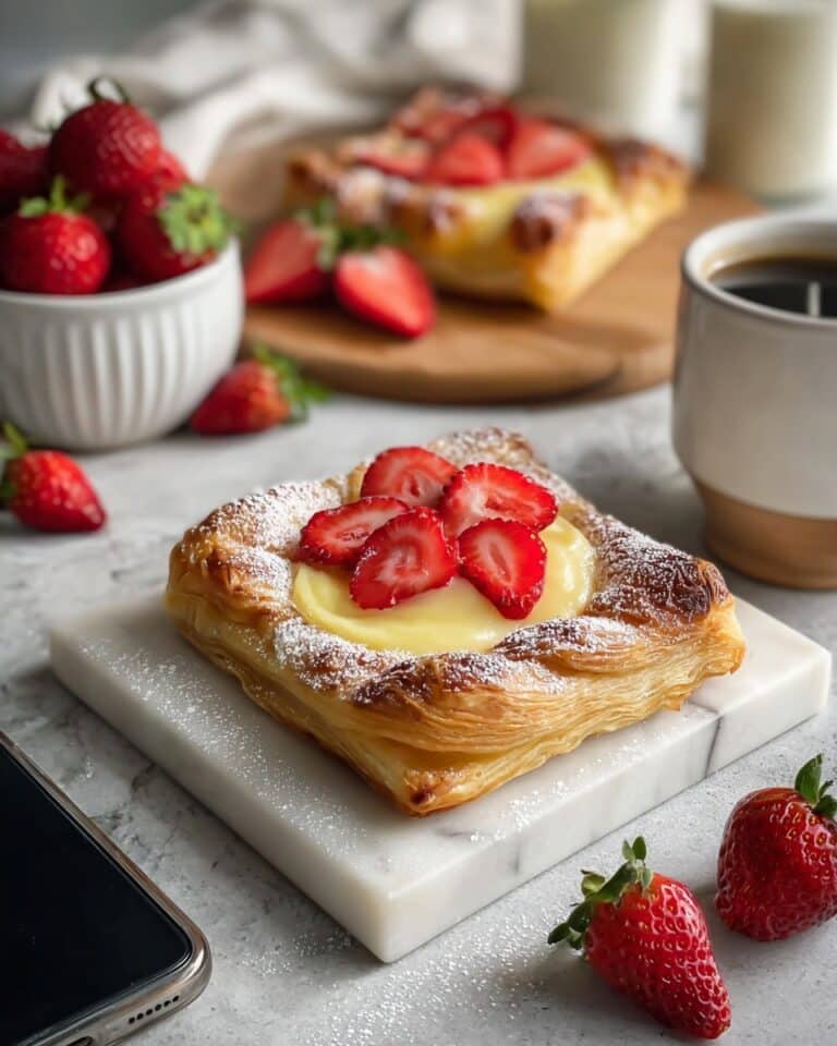 Flaky Strawberry Danish Pastry Recipe