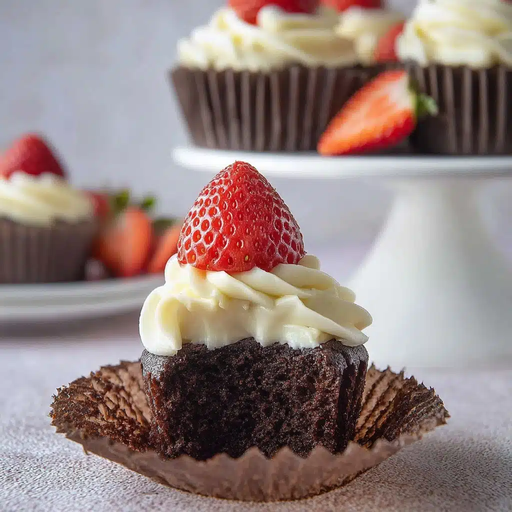 Santa Hat Cupcakes Recipe - Recipe Image