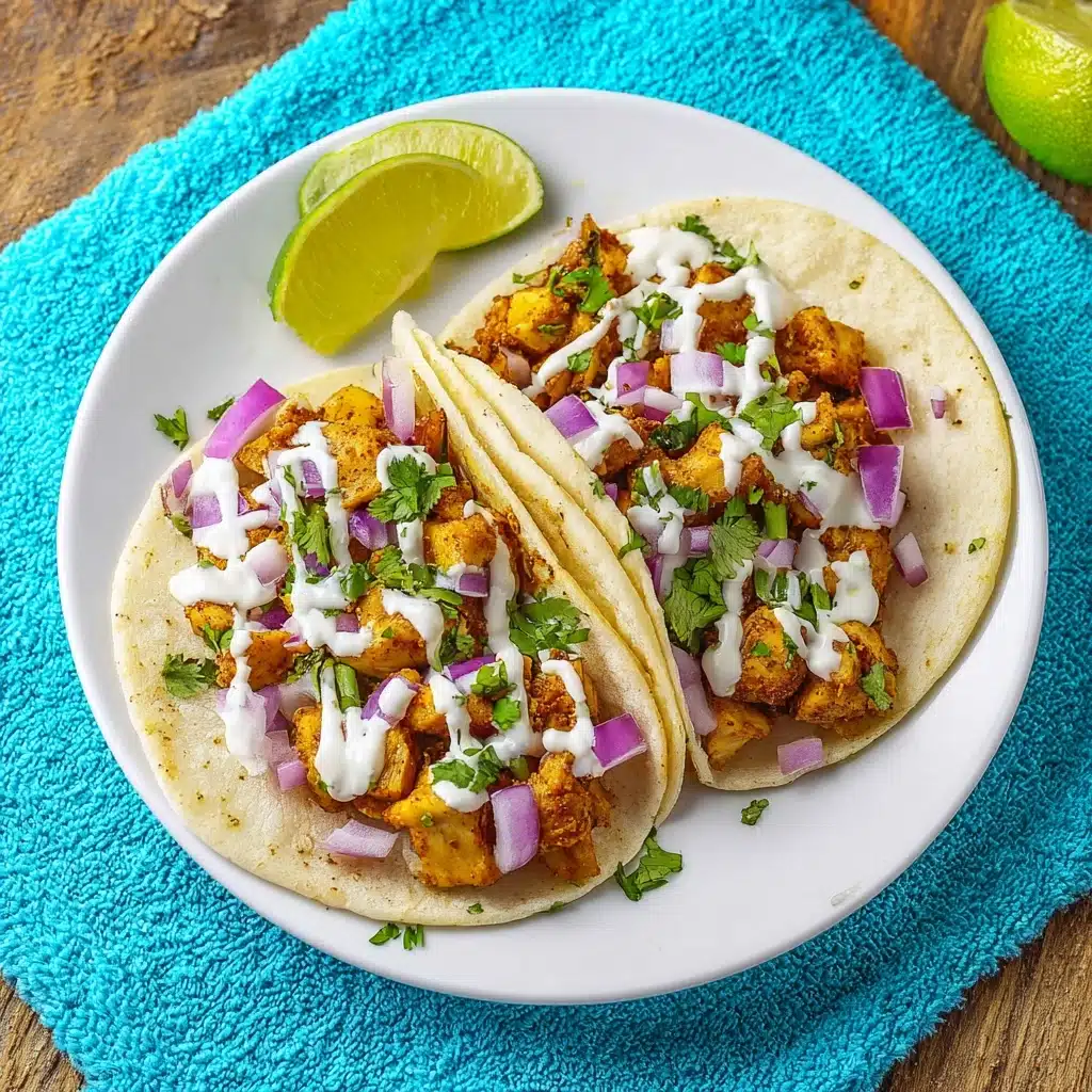 Garlic Butter Honey BBQ Chicken Tacos Recipe - Recipe Image