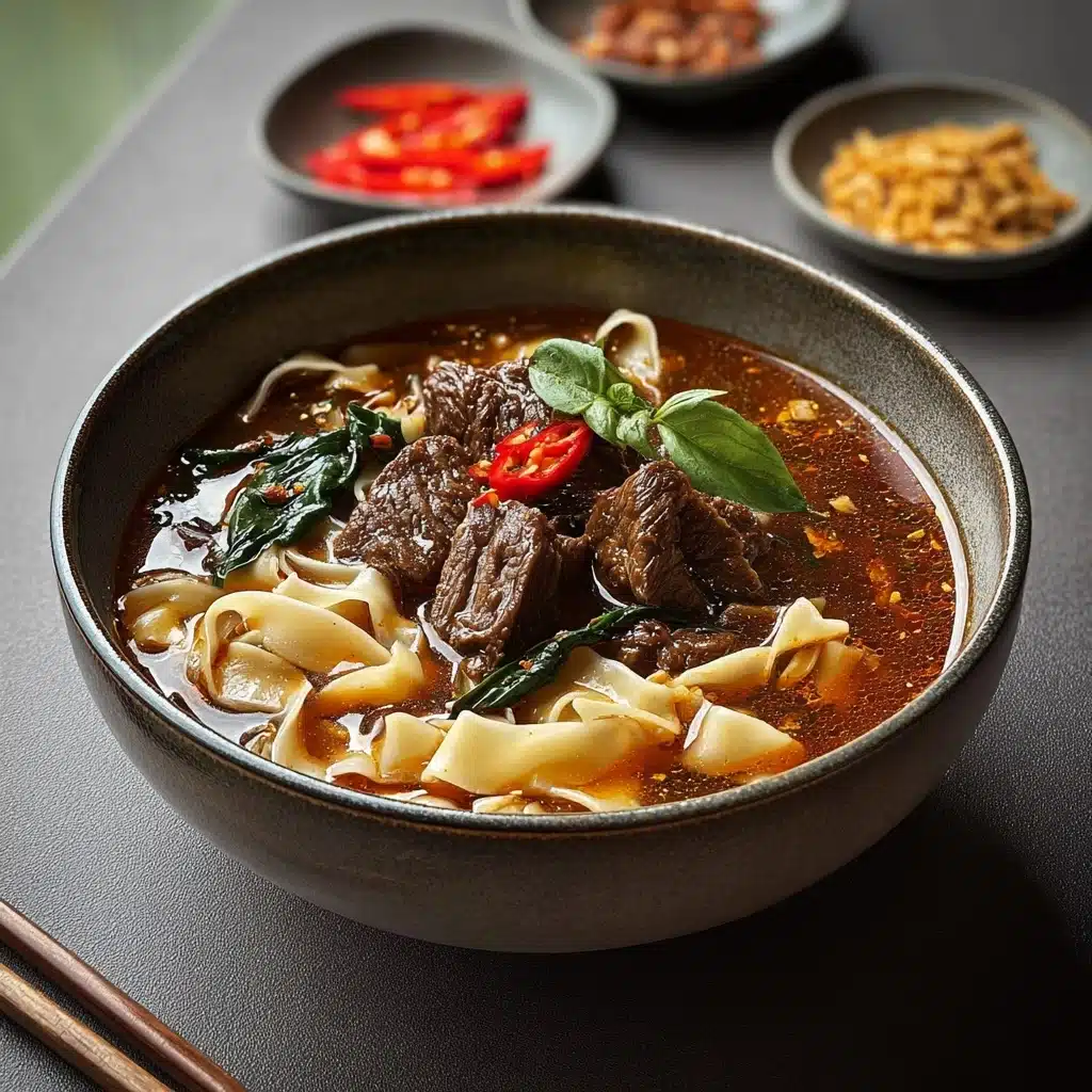 Delicious Satay Beef Noodle Soup Recipe - Recipe Image