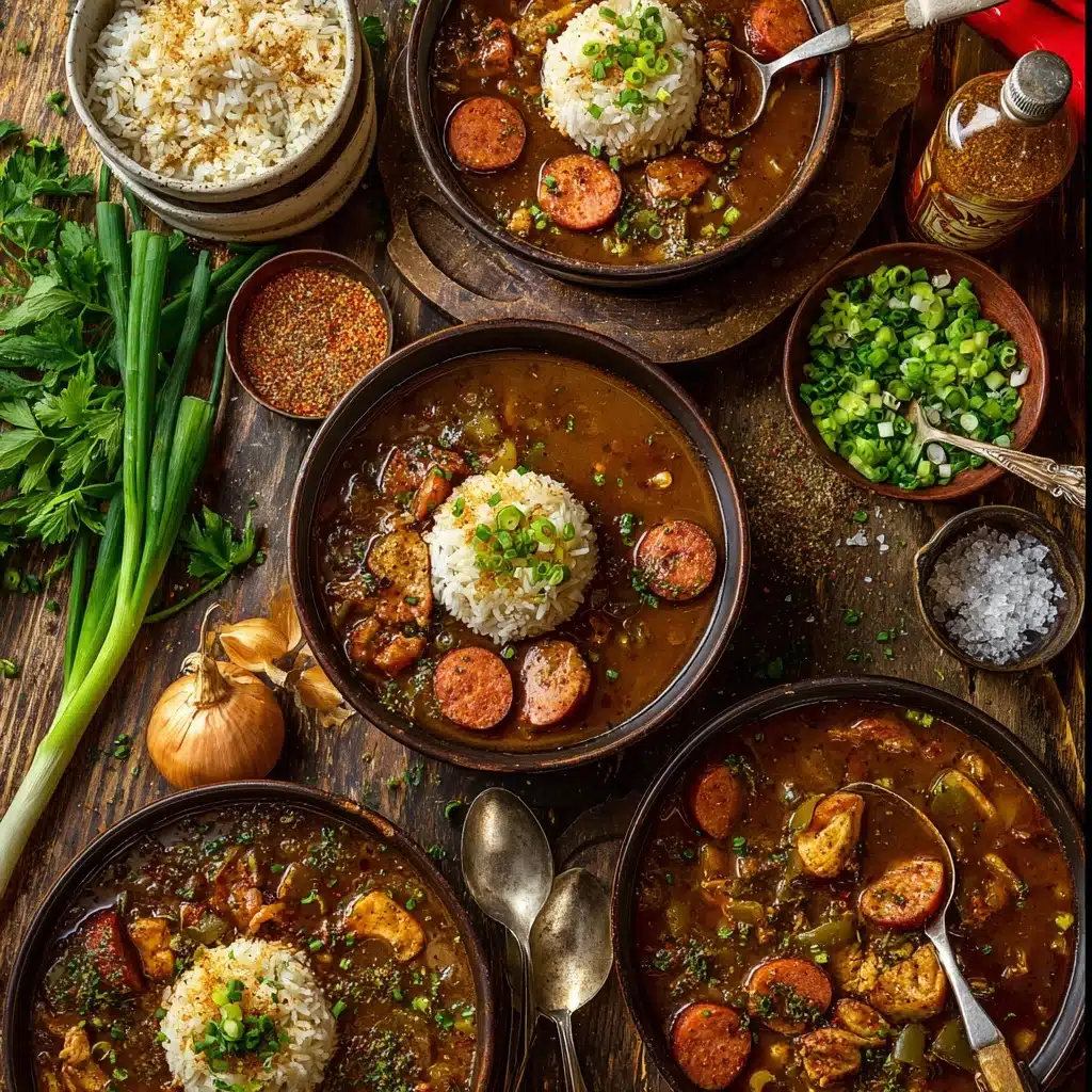 Authentic Cajun Sausage and Chicken Gumbo Recipe - Recipe Image
