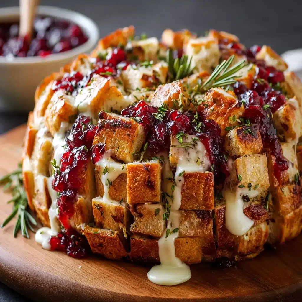 Pull-Apart Sourdough Brie and Cranberry Bread Recipe - Recipe Image