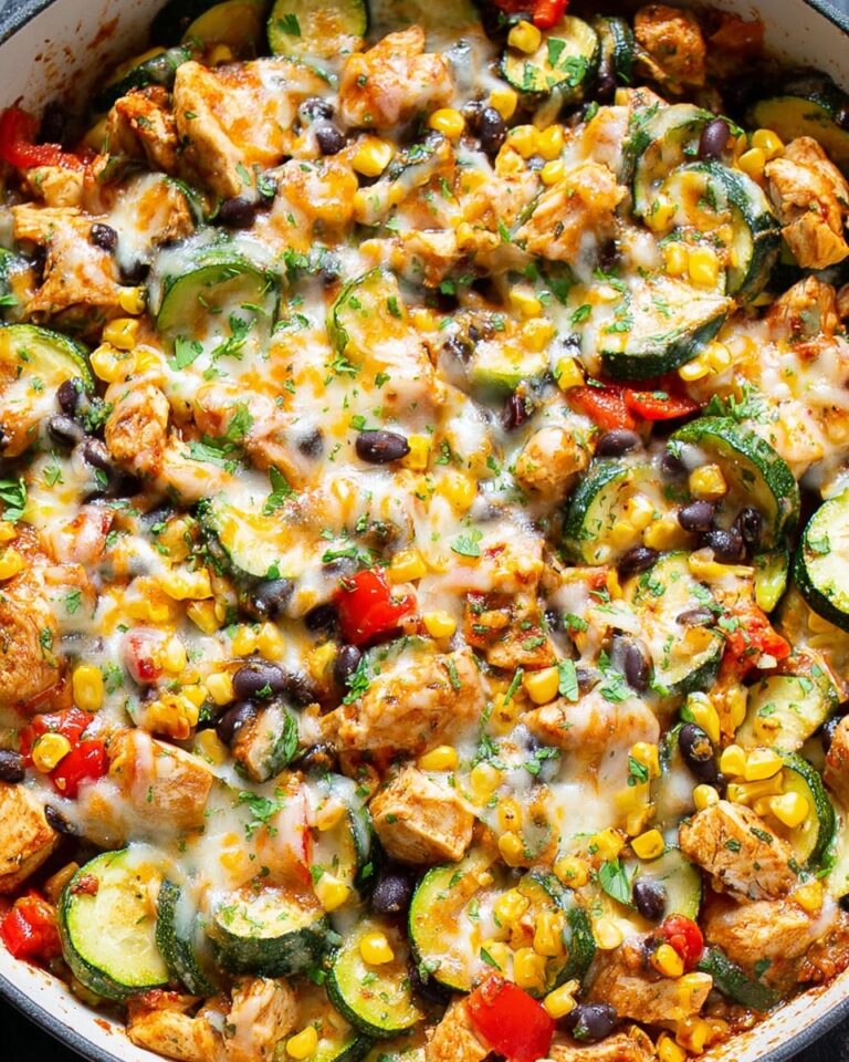 Tex Mex Chicken and Zucchini Skillet Recipe