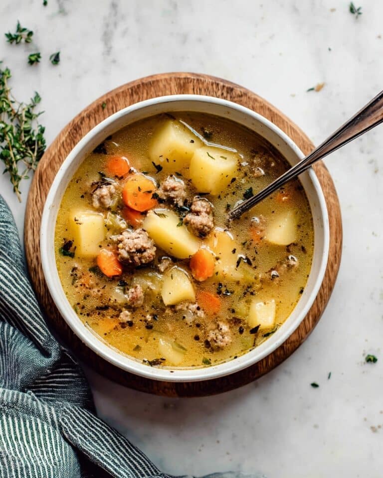 Creamy Dairy-Free Sausage and Potato Soup (Whole30 AIP, Paleo) Recipe