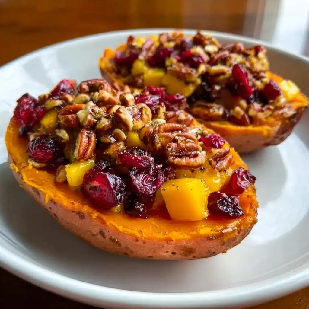 Delicious Cranberry Apple Twice-Baked Sweet Potatoes Recipe - Recipe Image