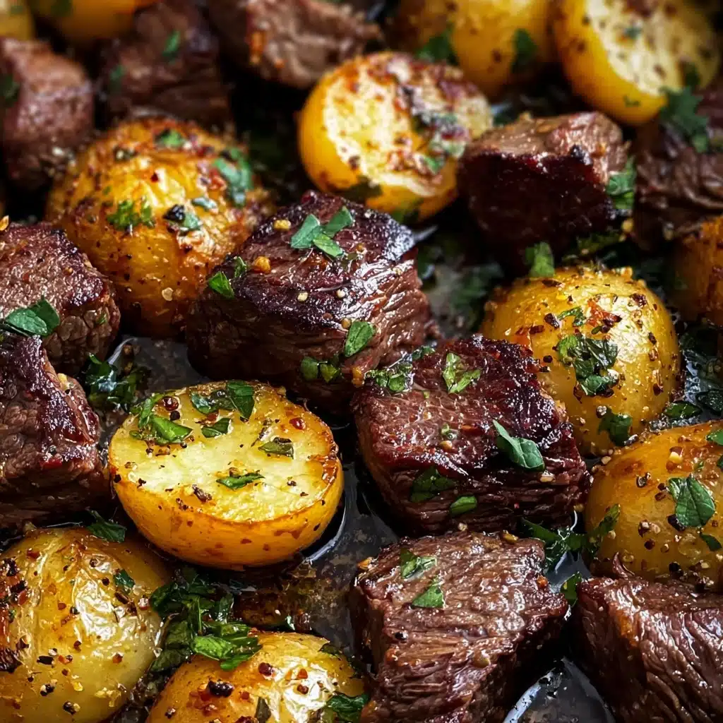 Garlic Butter Steak Bites and Potatoes Recipe - Recipe Image
