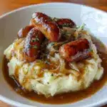 True Bangers and Mash with Onion Gravy - Pure Comfort Food Recipe