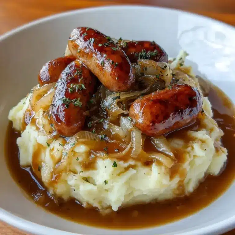 True Bangers and Mash with Onion Gravy - Pure Comfort Food Recipe