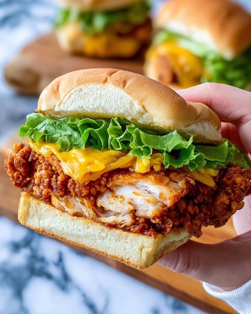 Spicy Crispy Chicken Burger with Gochugaru and Sweet Chili Sauce Recipe