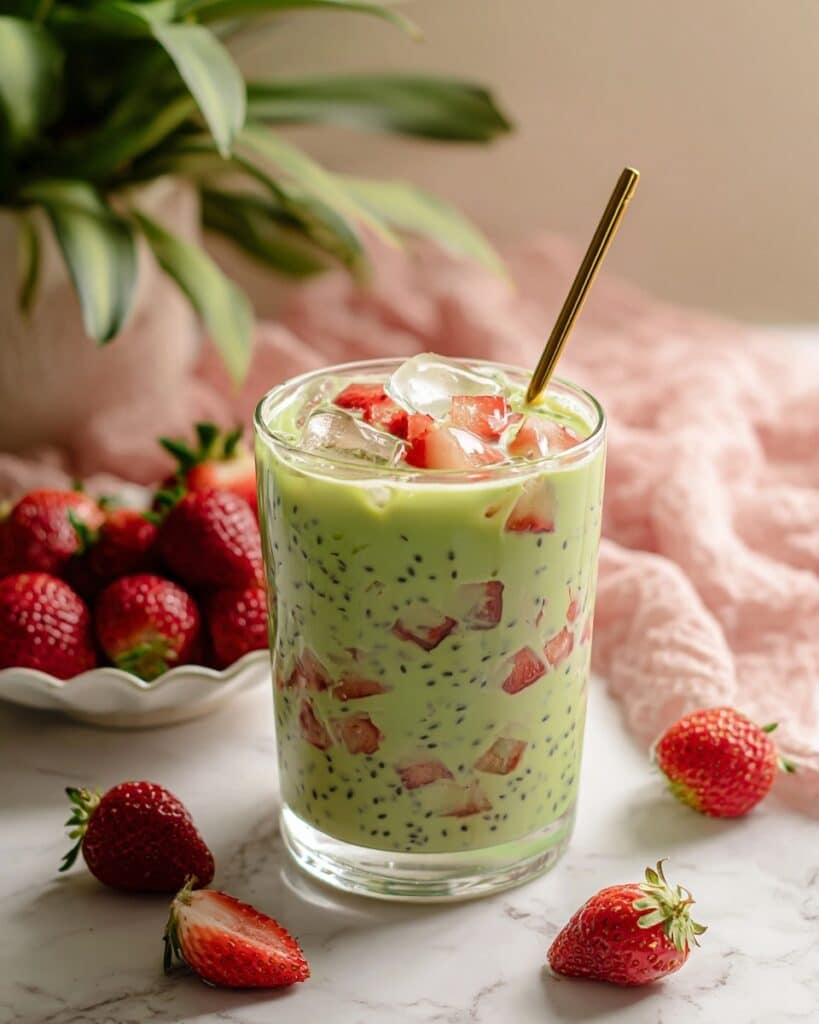 Strawberry Matcha Sago Recipe