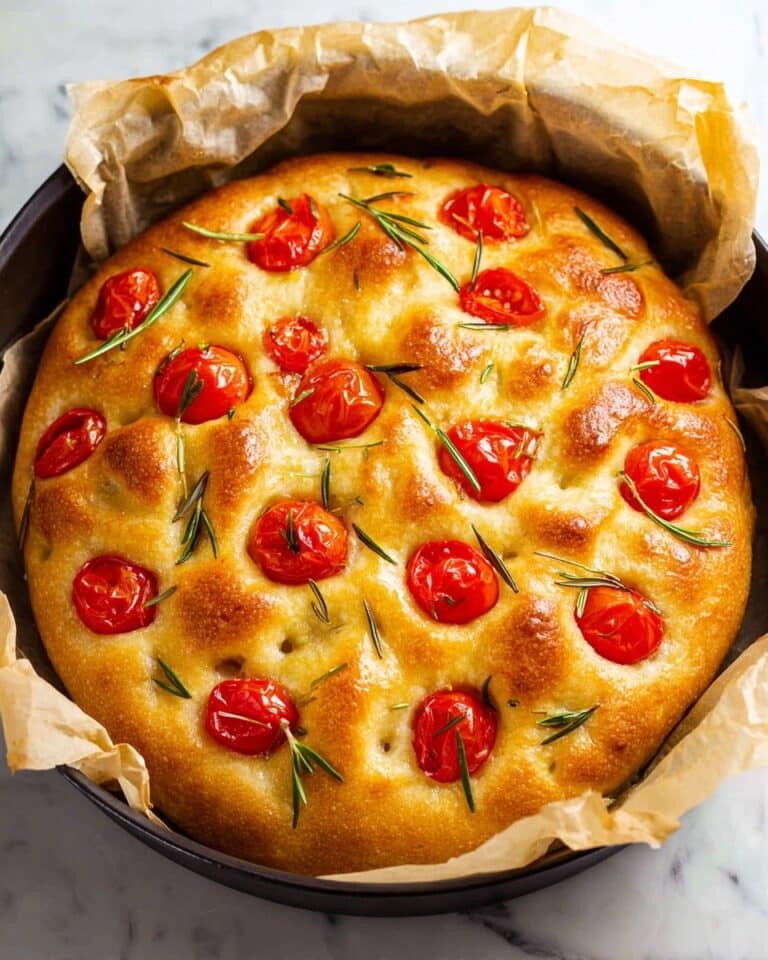 Mini No-Knead Focaccia with Cherry Tomatoes, Rosemary, and Sea Salt Recipe