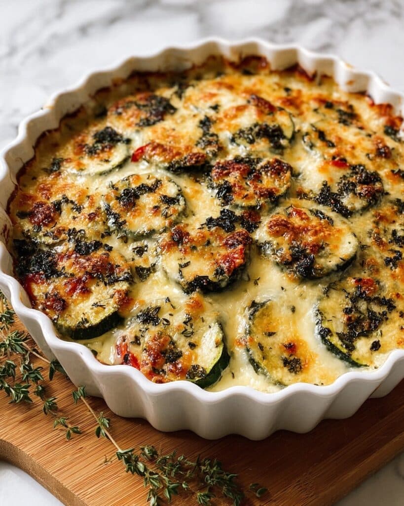 Easy Baked Zucchini and Cheese Casserole Recipe