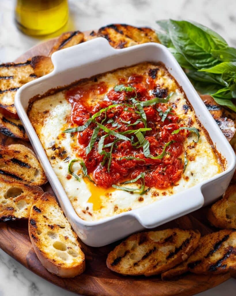 Baked Goat Cheese Bruschetta Dip Recipe