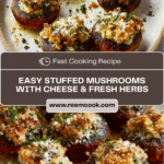 Stuffed Mushrooms With Cheese & Herbs Recipe
