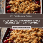 Spiced Cranberry Apple Crumble With Oat Topping Recipe