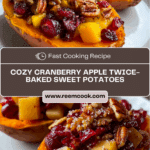 Delicious Cranberry Apple Twice-Baked Sweet Potatoes Recipe