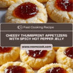 Cheesy Thumbprint Appetizers with Hot Pepper Jelly Recipe