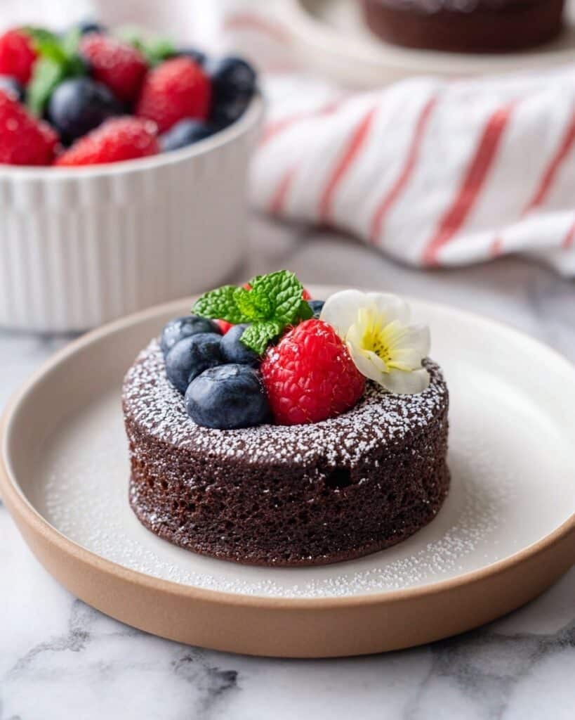 Mini Chocolate Cake with Fresh Berries Recipe