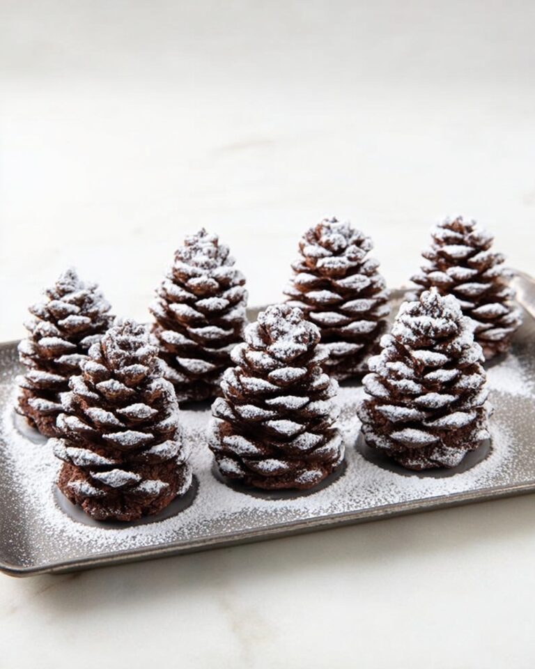 Quick + Easy Snowy Chocolate Pinecones Recipe