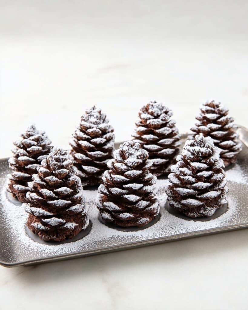 Quick + Easy Snowy Chocolate Pinecones Recipe