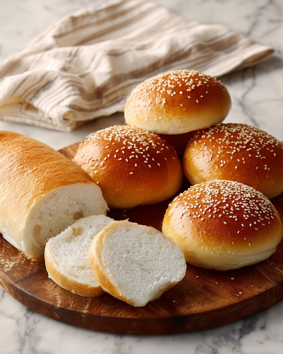 The image shows a close-up of nine golden-brown dinner rolls arranged in a 3x3 grid. Each roll has a shiny, slightly textured top with a light dusting of white powdered flour. They are placed closely together in a white rectangular baking pan lined with white parchment paper, which crinkles around the edges. The background is a soft white marbled surface with a black and white checkered cloth blurred in the back. The rolls have a soft, fluffy texture and look freshly baked. photo taken with an iphone --ar 4:5 --v 7
