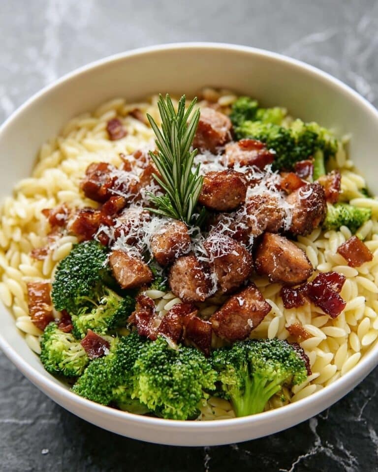 Chicken Sausage and Broccoli Orzo: A Healthy, Easy Skillet Meal for the Family Recipe