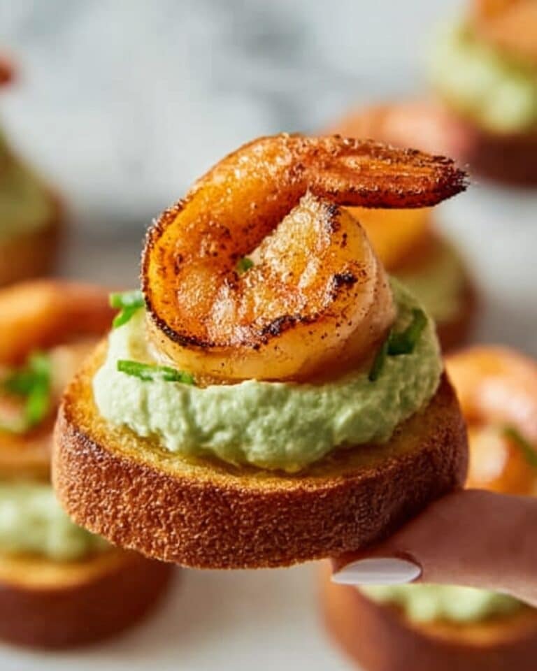 Garlic Shrimp Crostini with Avocado Recipe