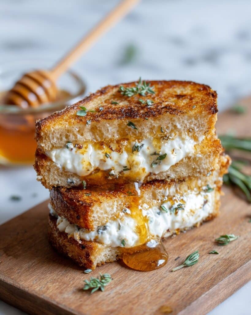 Goat Cheese Grilled Cheese with Honey Recipe