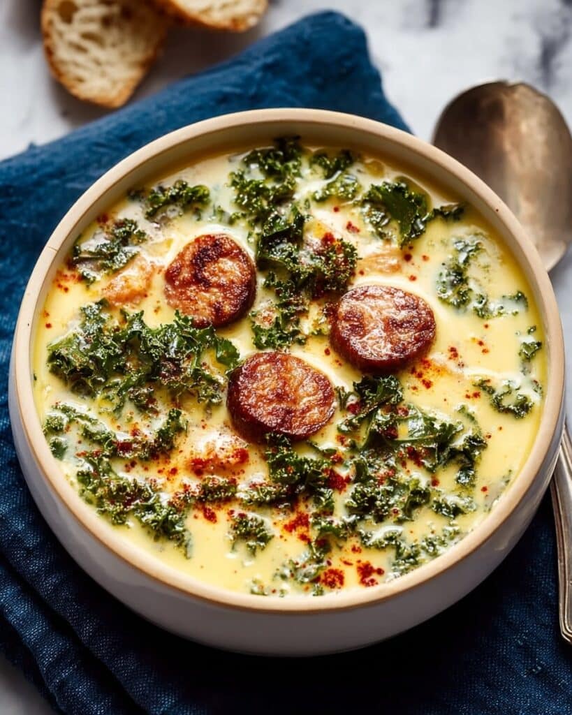 Cauliflower Sausage Kale Soup Recipe