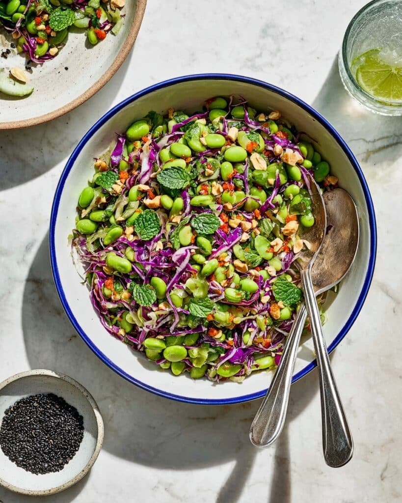Garlicky Sesame Edamame Salad Recipe