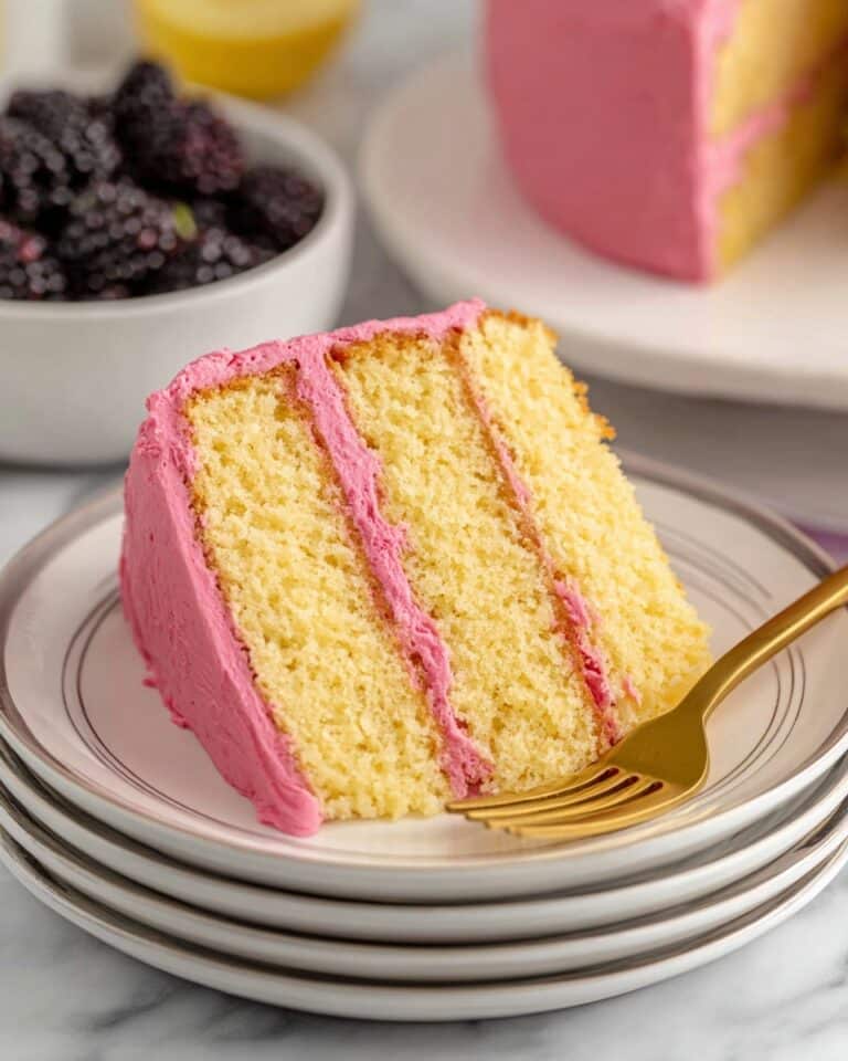Zesty Lemon Layer Cake with Blackberry Buttercream Recipe