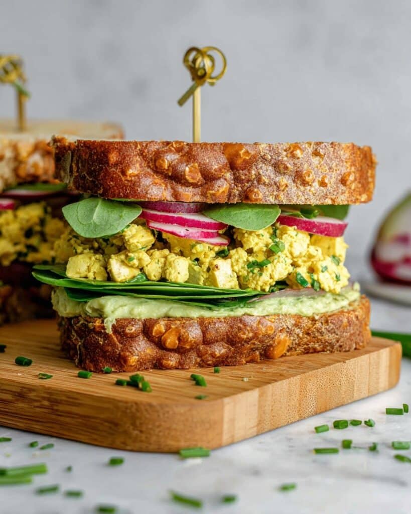 Vegan Egg Salad Sandwiches with Avocado Spread Recipe