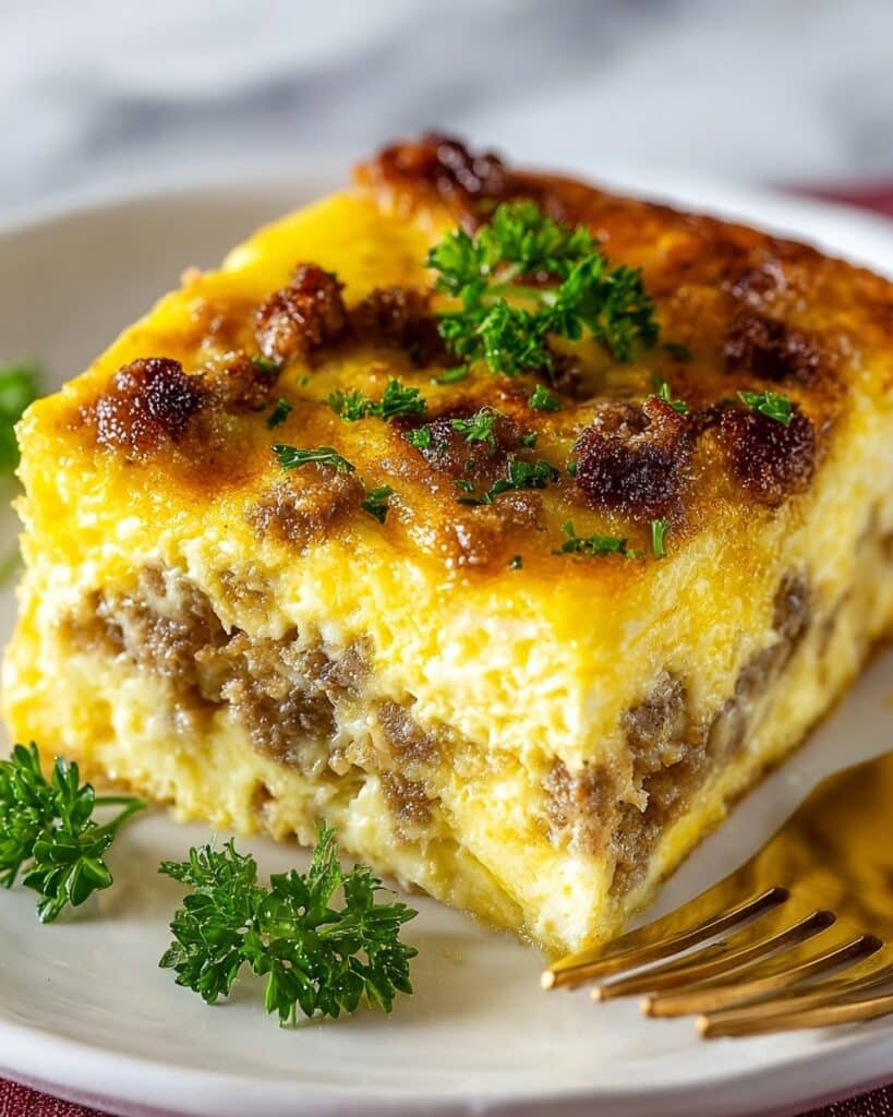 Sausage Egg and Cream Cheese Hashbrown Casserole Recipe