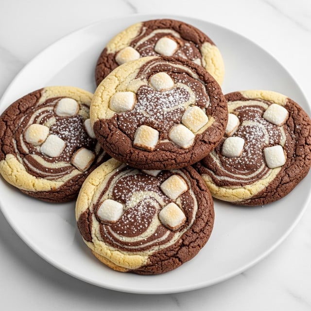 Gooey Chocolate Marshmallow Swirl Cookies Recipe
